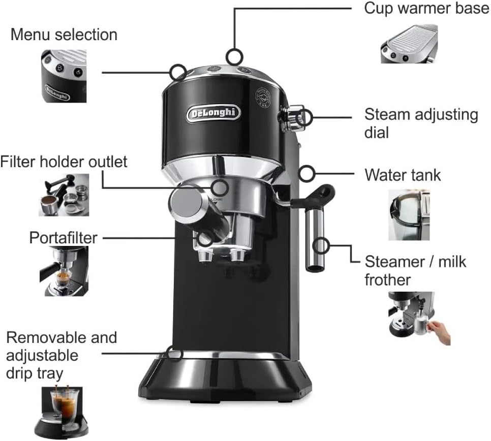 De’Longhi Dedica Style Pump Espresso Coffee Maker EC685BK